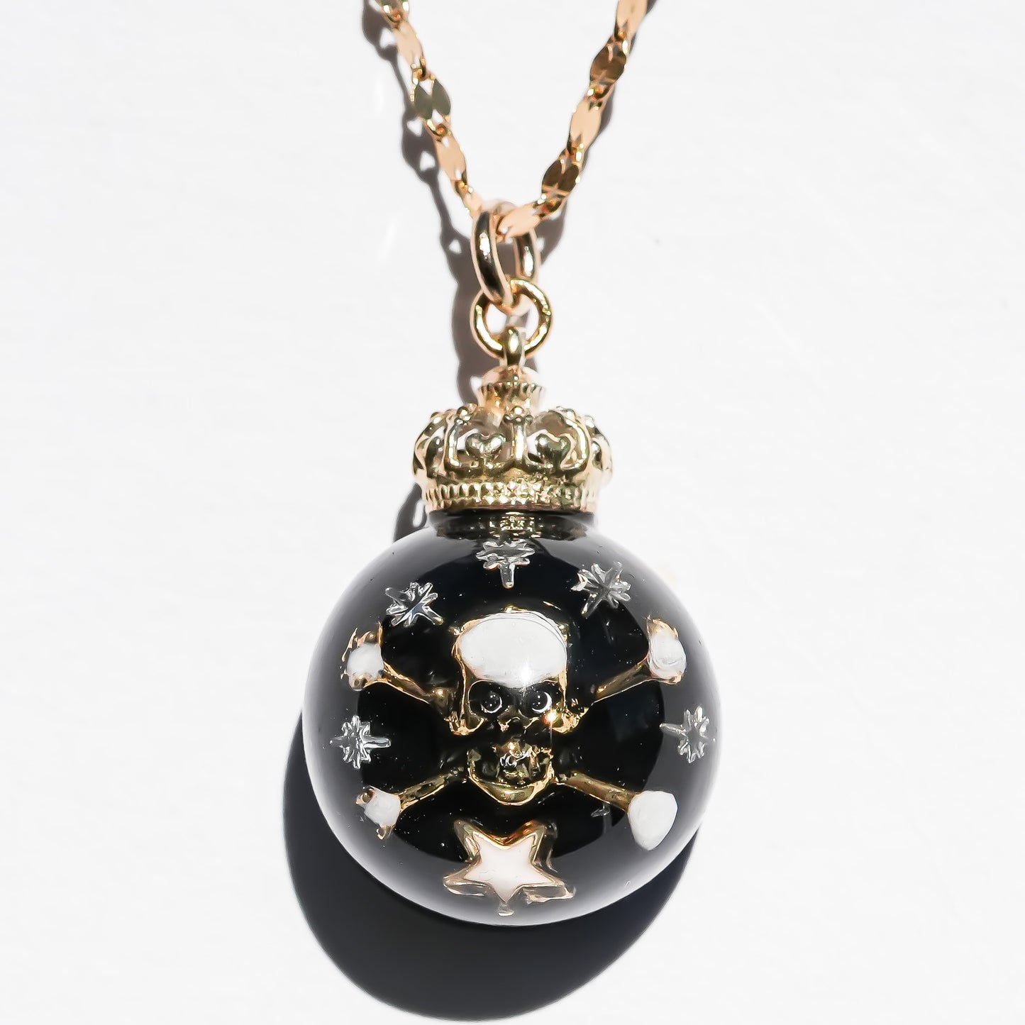 Miniature Ornament Necklace / Memento mori / Black
