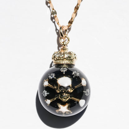 Miniature Ornament Necklace / Memento mori / Black