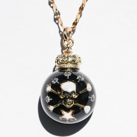 Miniature Ornament Necklace / Memento mori / Black