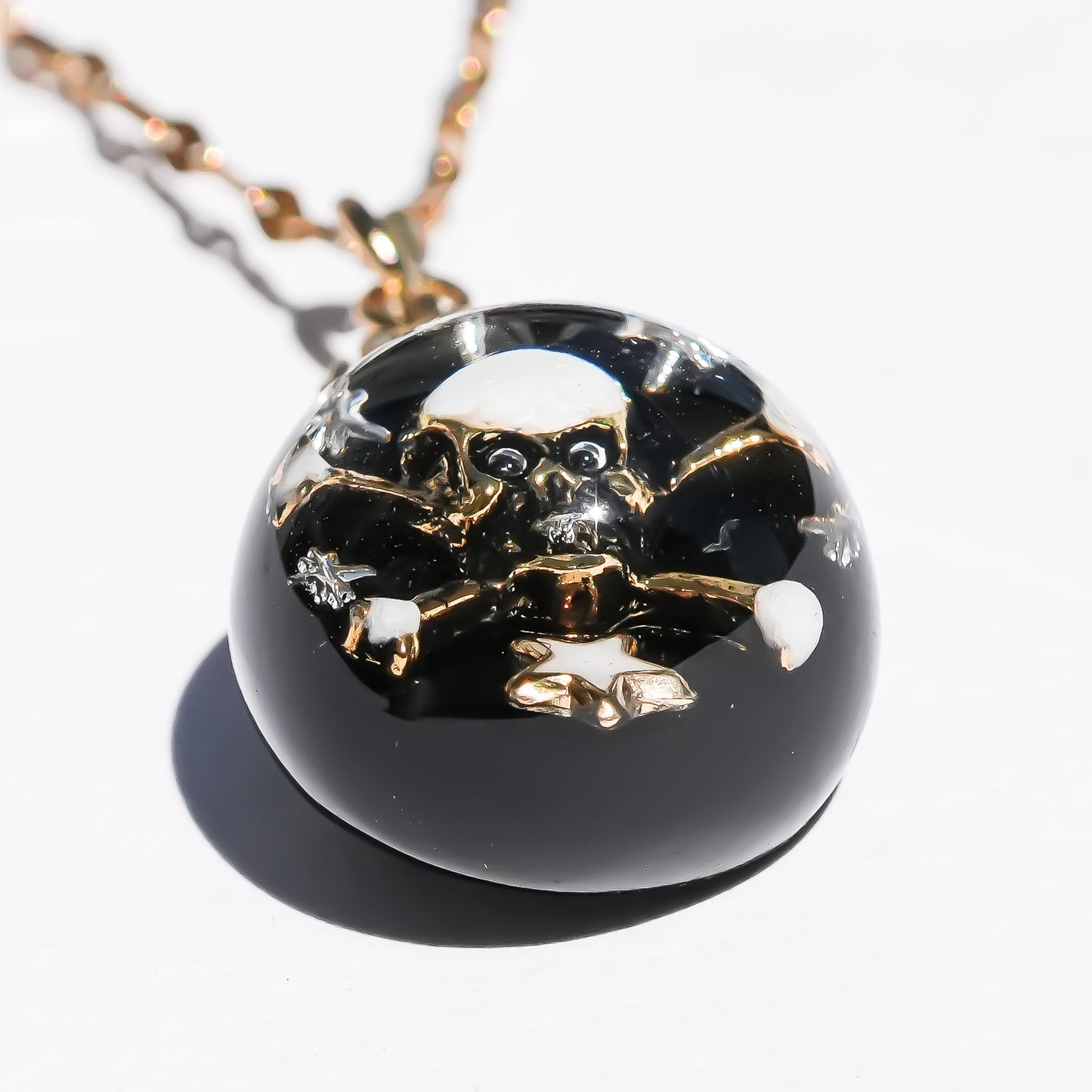 Miniature Ornament Necklace / Memento mori / Black