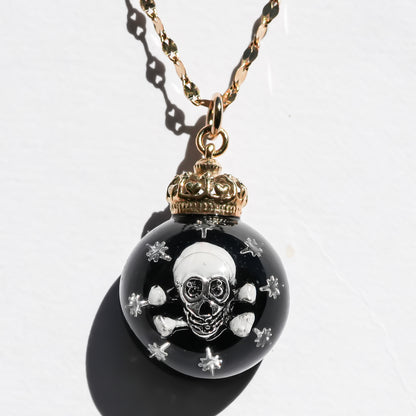 Miniature Ornament Necklace / Memento mori / Black 2