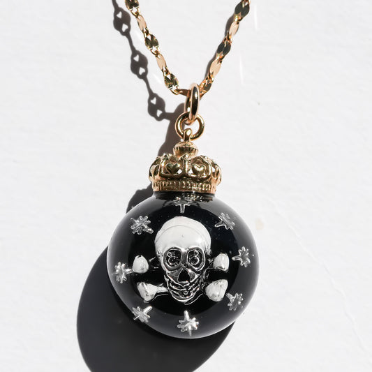 Miniature Ornament Necklace / Memento mori / Black 2
