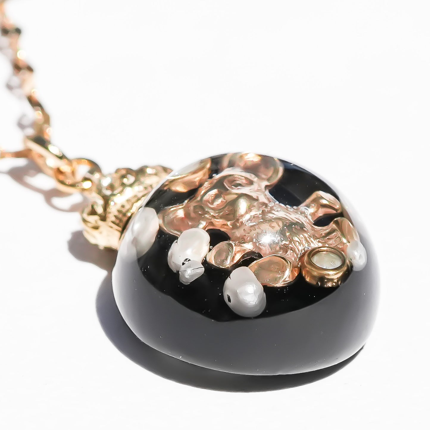 Miniature Ornament Necklace / Bear / Black