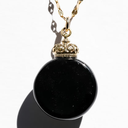 Miniature Ornament Necklace / Heart / Black