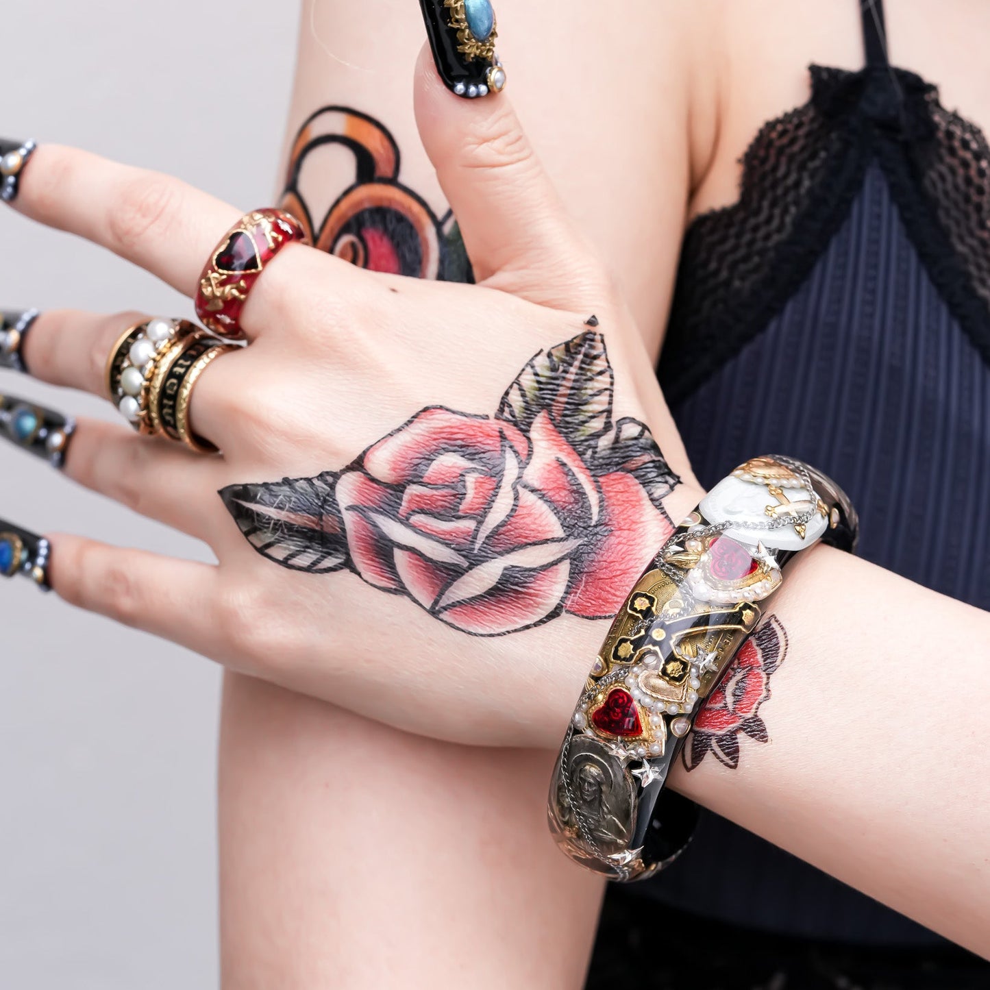 Pilgrim Reliquary Bracelet - Black × Antique Mix