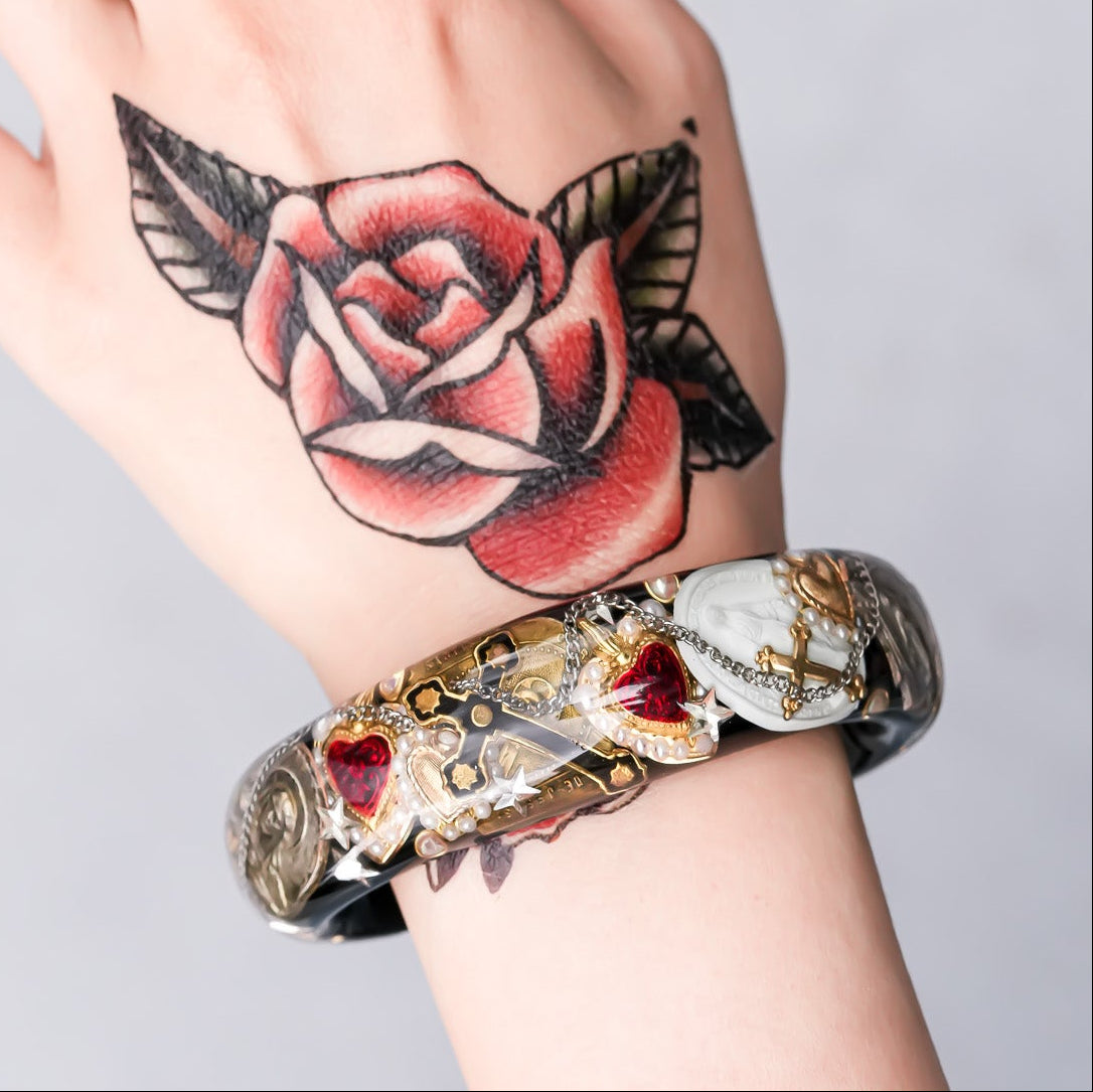 Pilgrim Reliquary Bracelet - Black × Antique Mix