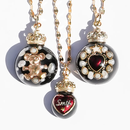 Miniature Ornament Necklace / Heart / Smile
