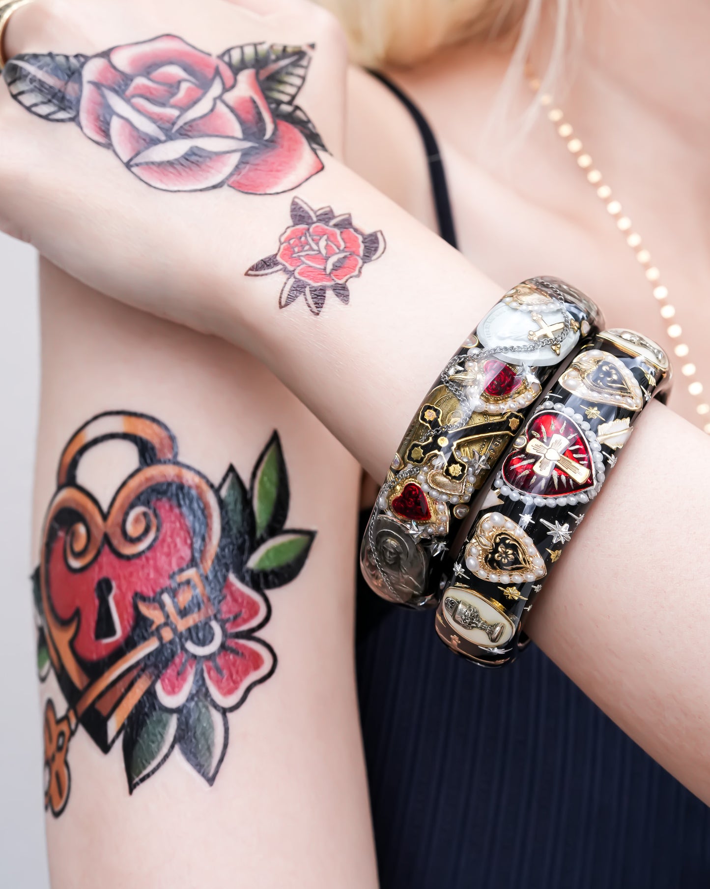 Pilgrim Reliquary Bracelet - Black × Antique Mix
