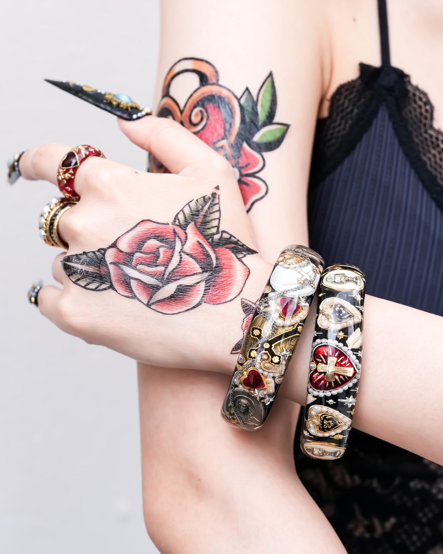 Pilgrim Reliquary Bracelet - Black × Antique Mix