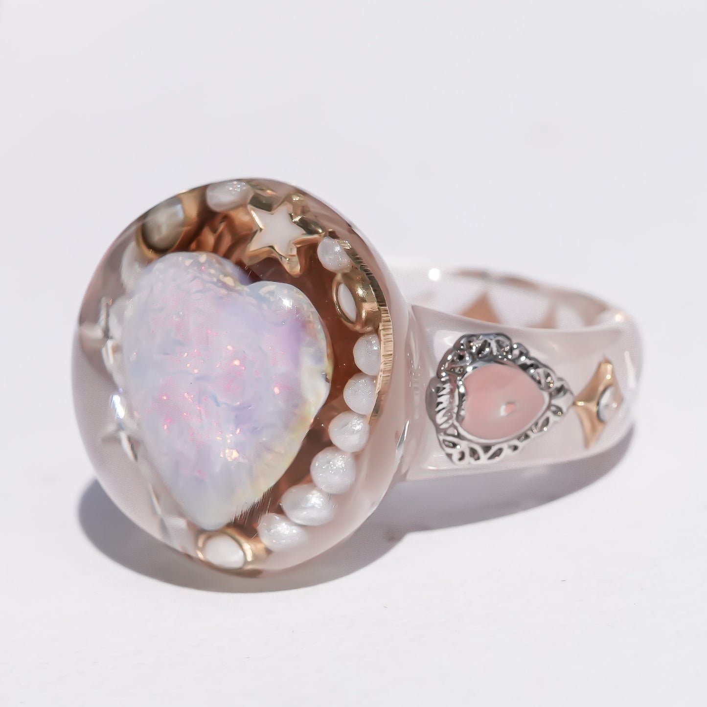 Pink Opal Moonlight Ring / #10 #13