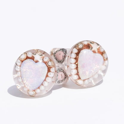 Pink Opal Moonlight Ring / #10 #13