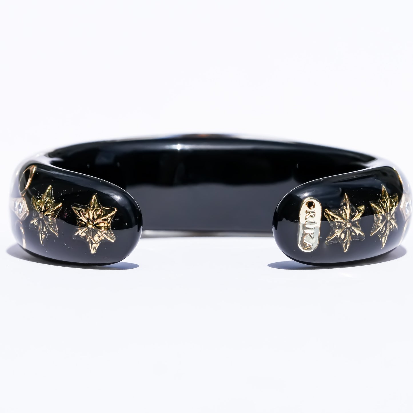 Sacred Cross Bracelet - Black × Pearl × Gold