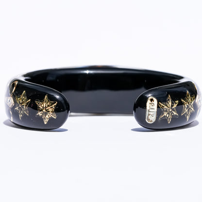 Sacred Cross Bracelet - Black × Pearl × Gold