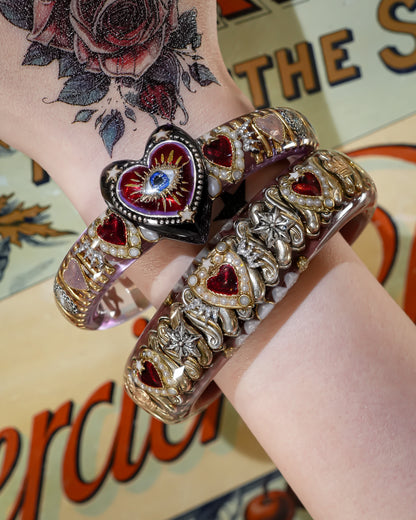 Sweet Heart Crown Bangle – Smoky Brown