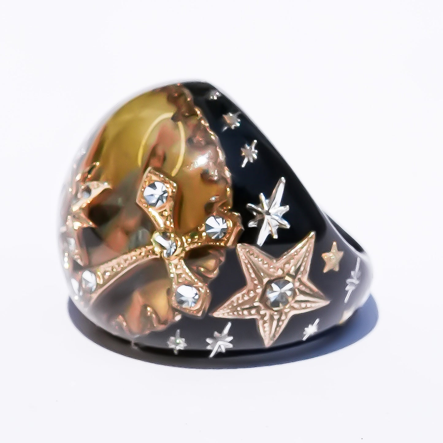 Midnight Madonna Ring - Black × Gold / #16