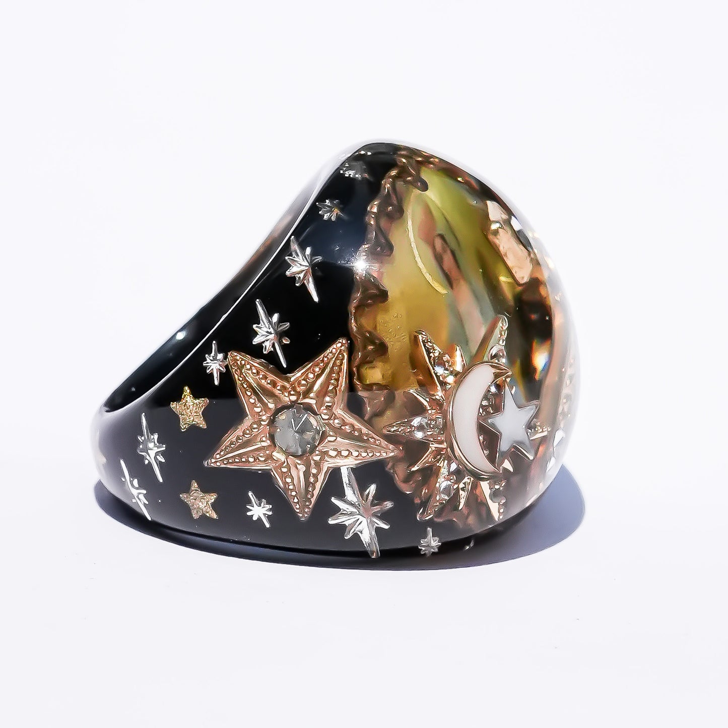 Midnight Madonna Ring - Black × Gold / #16