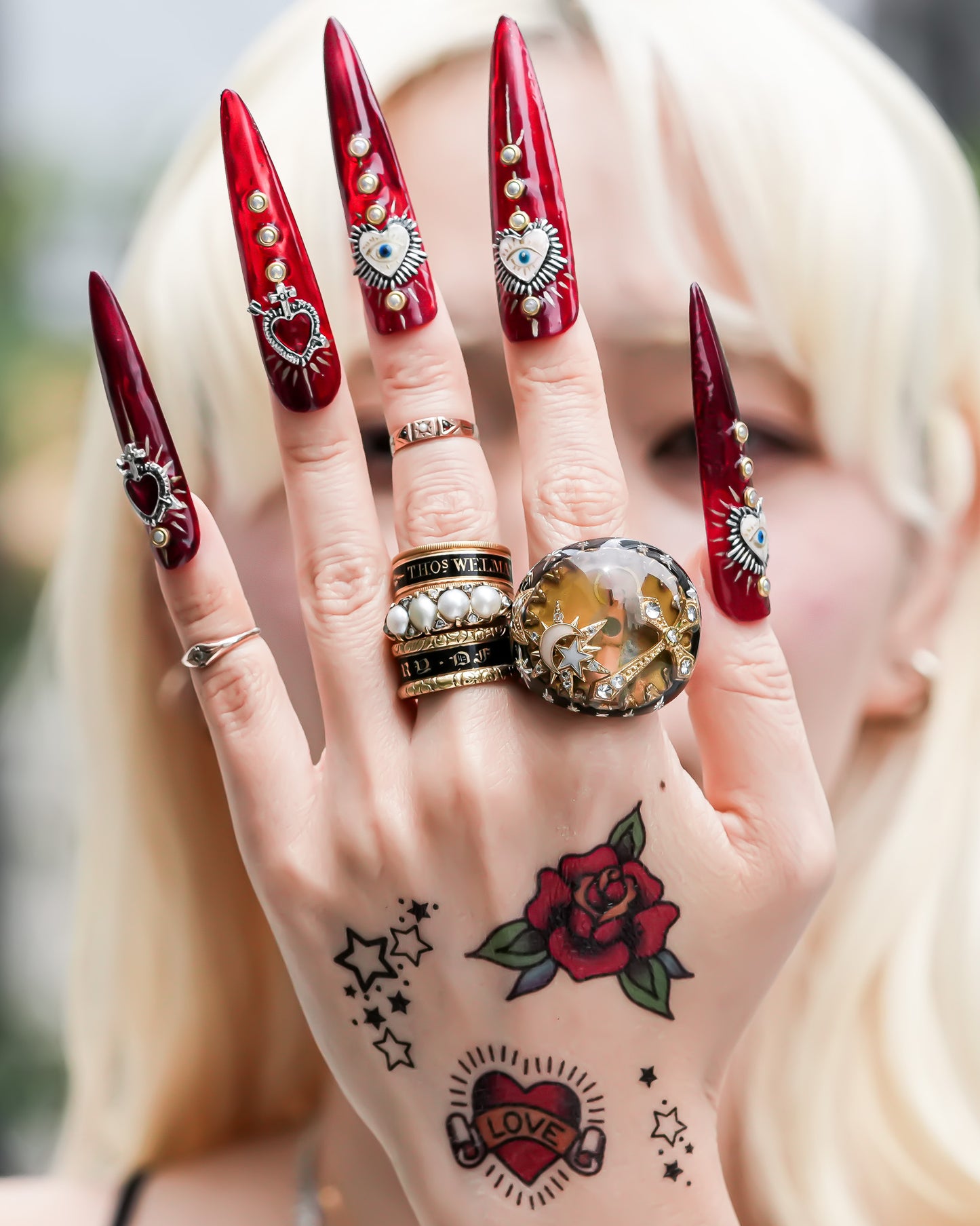 Midnight Madonna Ring - Black × Gold / #16