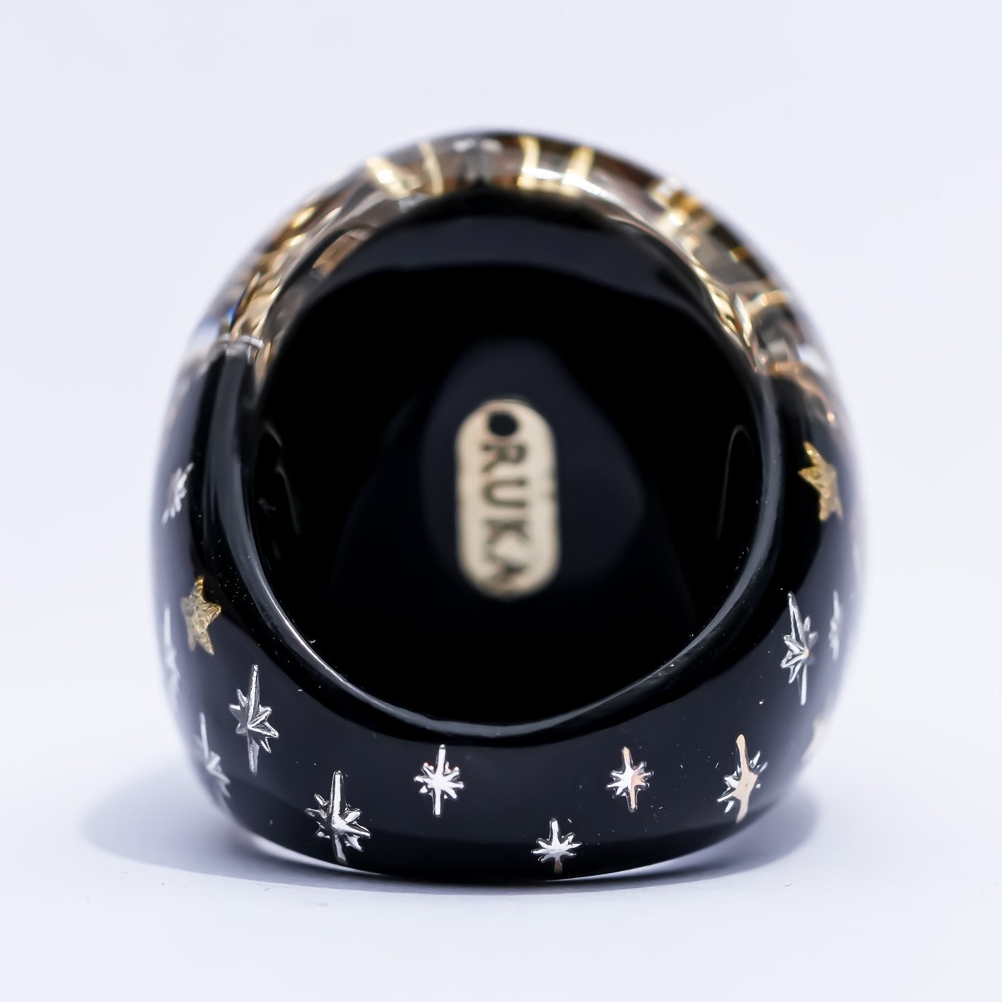 Starlit Vintage Cross Ring - Black / #12 #14
