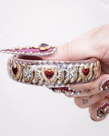 Sweet Heart Crown Bangle – Smoky Brown