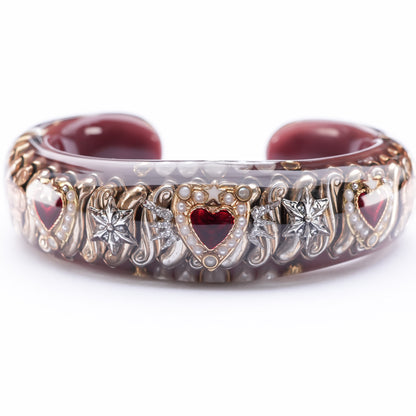 Sweet Heart Crown Bangle – Smoky Brown
