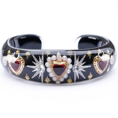 Radiant Heart Bangle – Jet Black