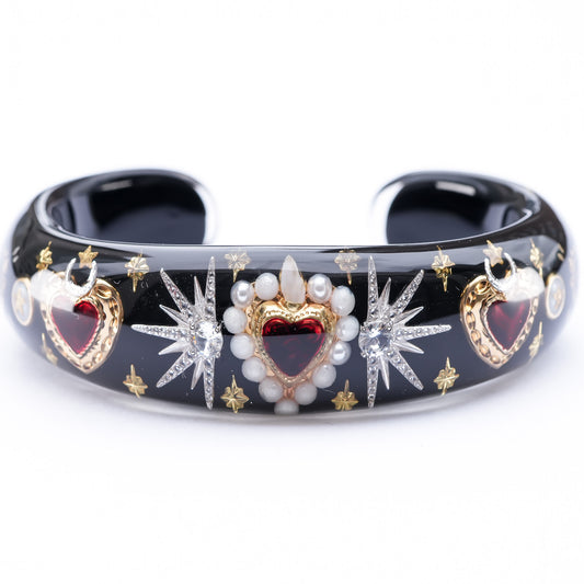 Radiant Heart Bangle – Jet Black