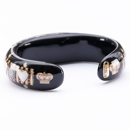 Mystic Eye Heart Bangle – Jet Black