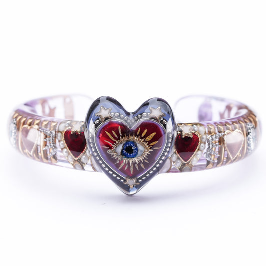 Mystic Eye Heart Bangle – Lavender Smoke