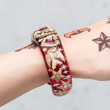 Sacred Heart Bracelet - Red × Gold