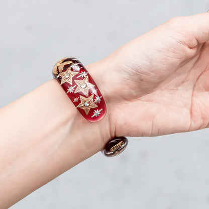 Sacred Heart Bracelet - Red × Gold