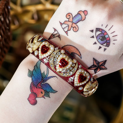 Sacred Heart Bracelet - Red × Gold