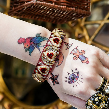 Sacred Heart Bracelet - Red × Gold