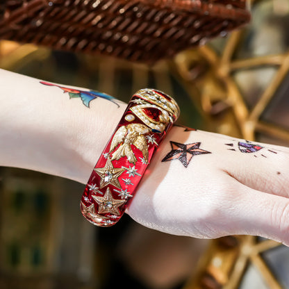 Sacred Heart Bracelet - Red × Gold
