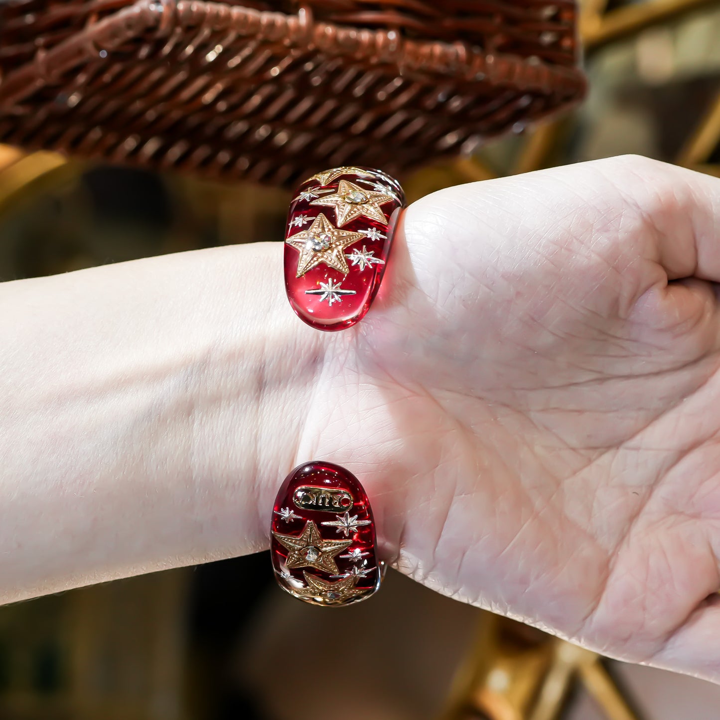 Sacred Heart Bracelet - Red × Gold