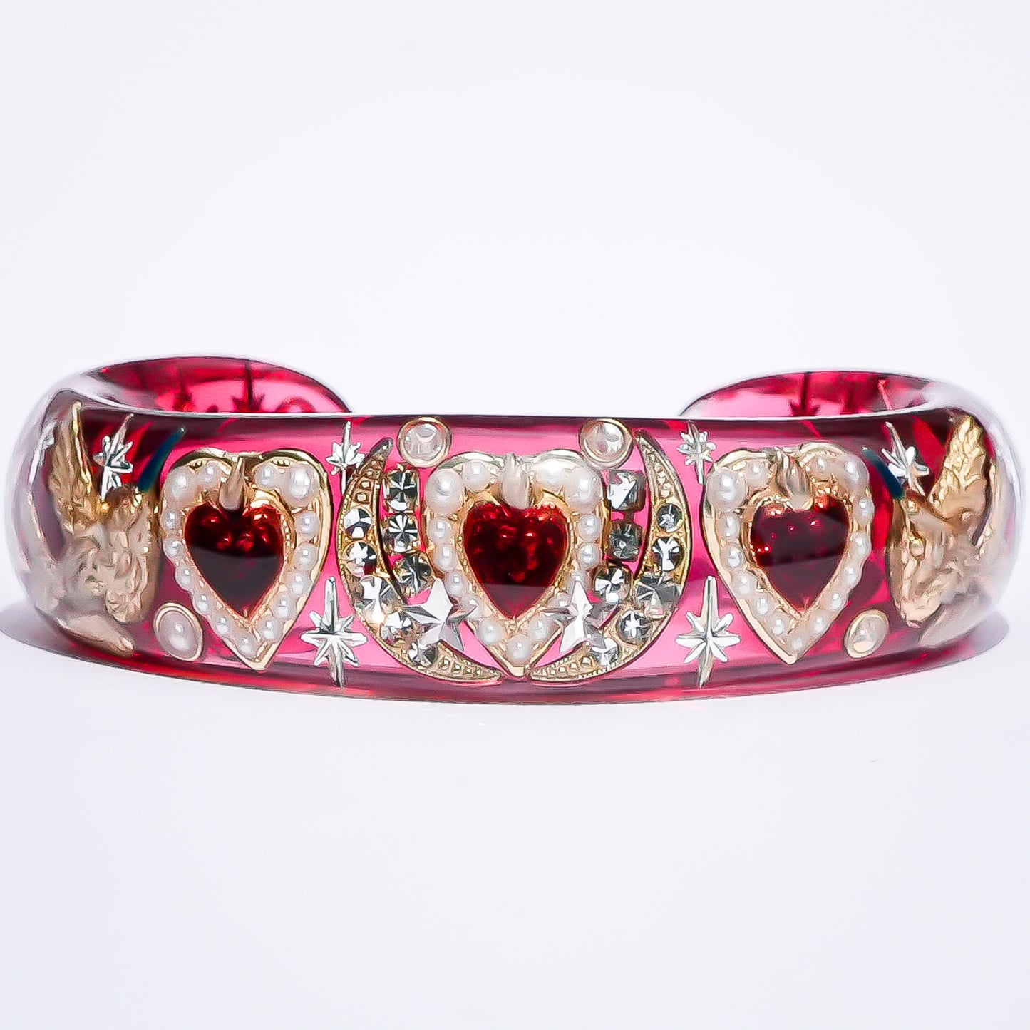 Sacred Heart Bracelet - Red × Gold