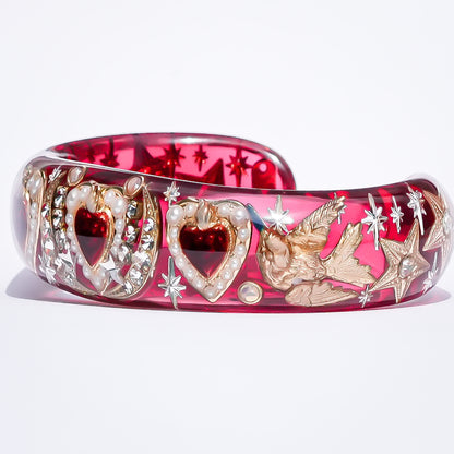 Sacred Heart Bracelet - Red × Gold
