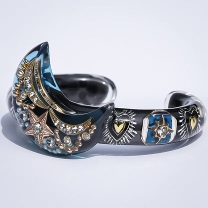Blue Moon Spell Bracelet - Black × Blue