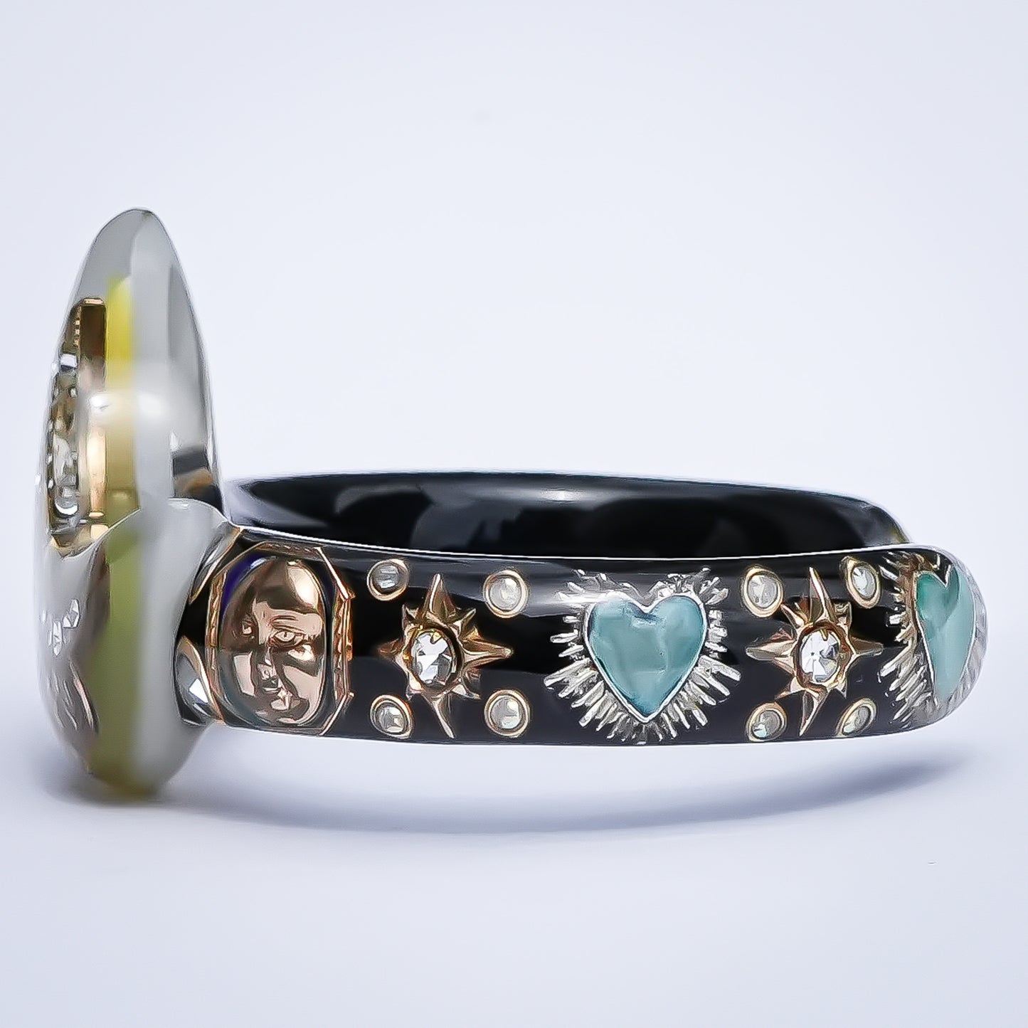 Yellow Moon Spell Bracelet - Black × Yellow
