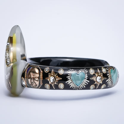 Yellow Moon Spell Bracelet - Black × Yellow