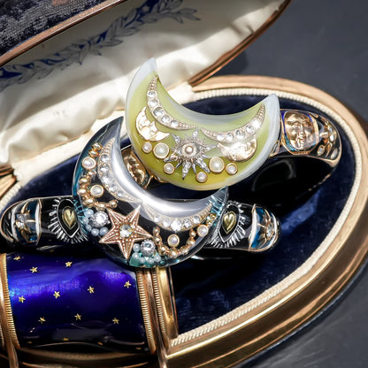 Yellow Moon Spell Bracelet - Black × Yellow