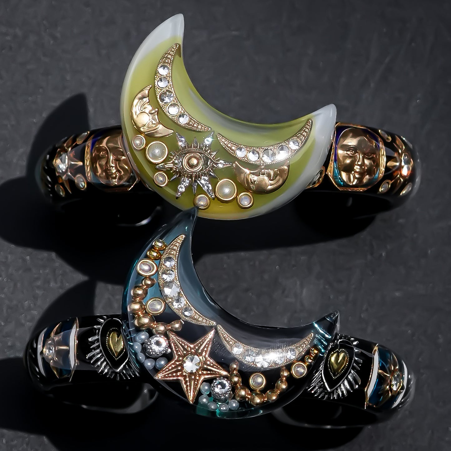 Yellow Moon Spell Bracelet - Black × Yellow
