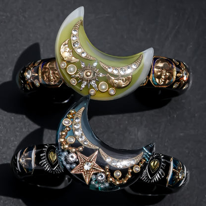 Yellow Moon Spell Bracelet - Black × Yellow