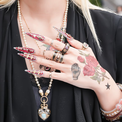 Cupid Heart Ring – Black × Purple Heart / #12 #13