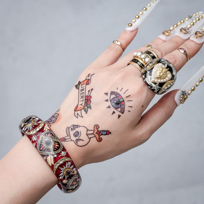 Sacred heart eye Bracelet - Red × Red