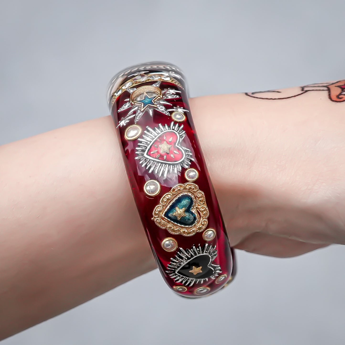 Sacred heart eye Bracelet - Red × Red