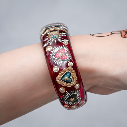 Sacred heart eye Bracelet - Red × Red