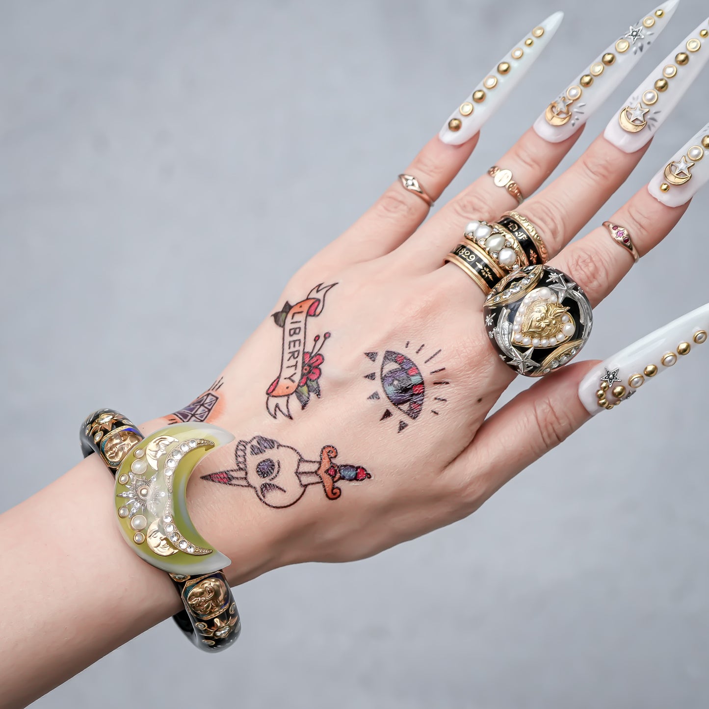 Yellow Moon Spell Bracelet - Black × Yellow