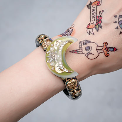 Yellow Moon Spell Bracelet - Black × Yellow