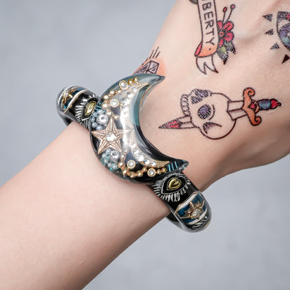 Blue Moon Spell Bracelet - Black × Blue
