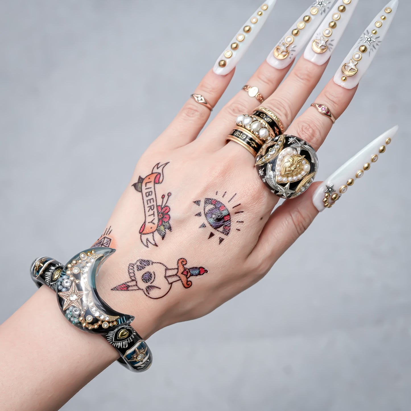 Blue Moon Spell Bracelet - Black × Blue